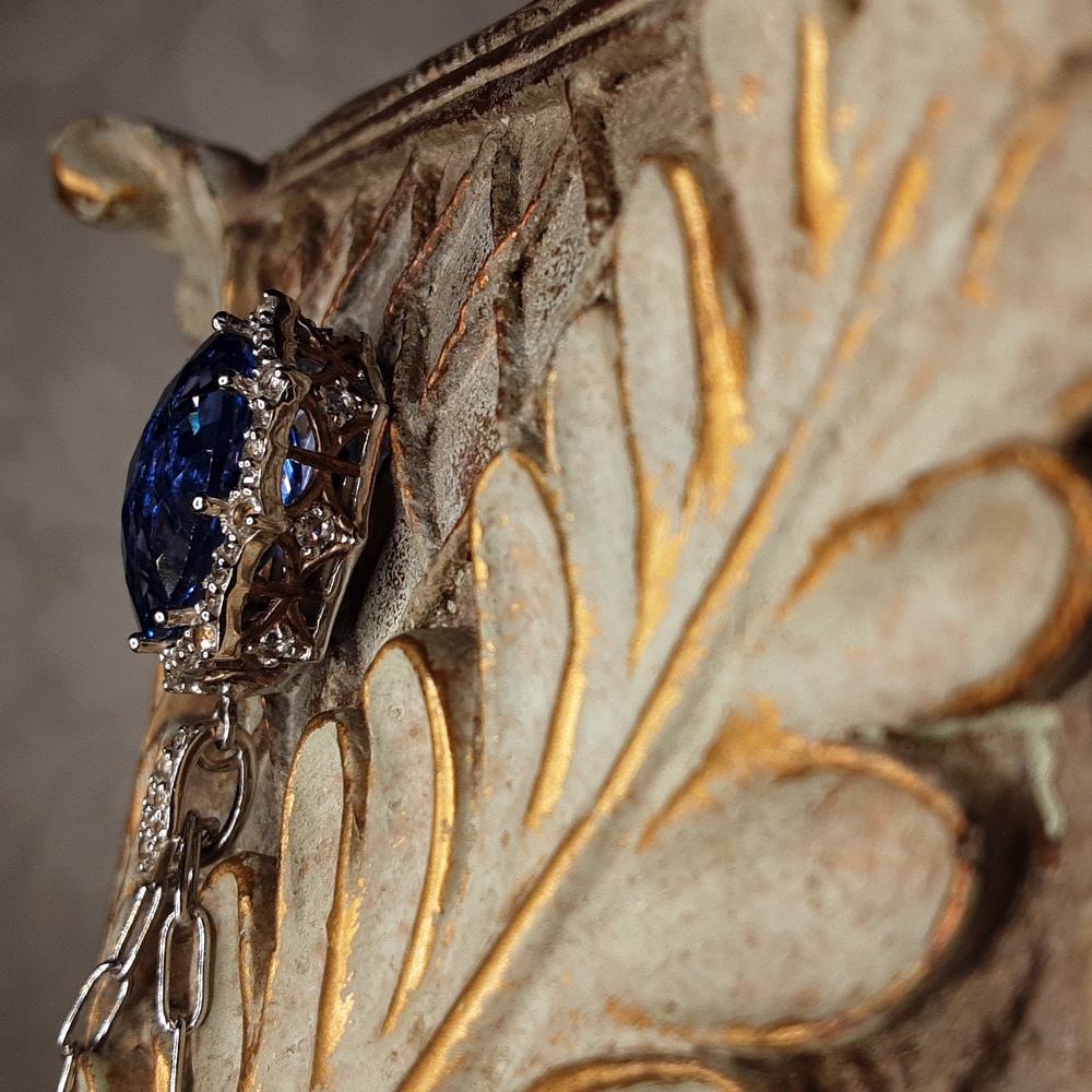 925 Genuine Color Change Fluorite and White Topaz.  FIRM. - Picture 3 of 14